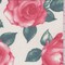 Ivory/Coral Red Rose Baby French Terry Knit Fabric By the Yard